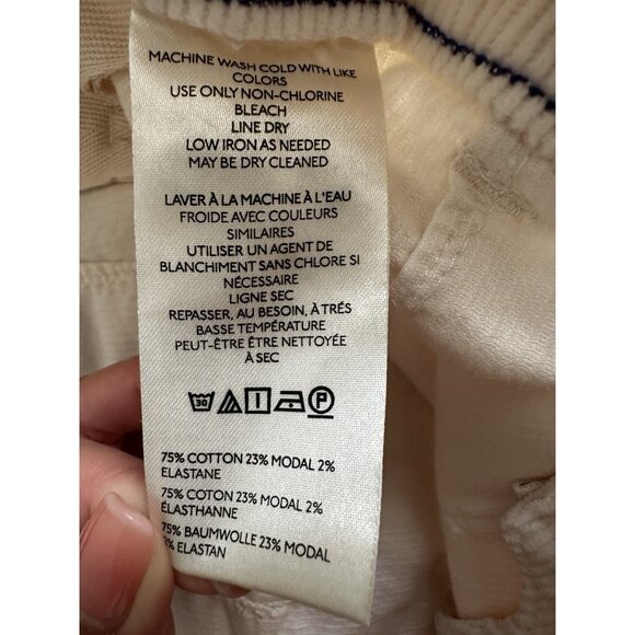 NWT Anthropologie Maeve 18W The Colette Wide Leg Cropped Cream Ivory Corduroy - Picture 10 of 12